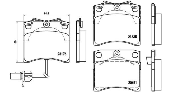 MAGNETI MARELLI Piduriklotsi komplekt,ketaspidur 363700485048